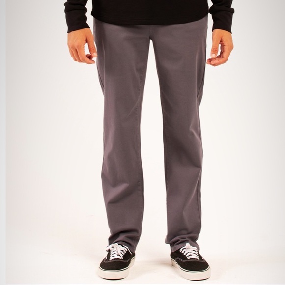 RSQ Slim Straight Chino Pants. Color: Gunmetal - Picture 1 of 4